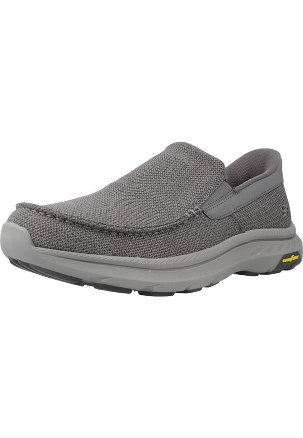 skechers - Kapcie SKECHERS G POLLARD Szary. Kolor: szary. Materiał: tkanina