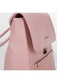 Wittchen - Damski plecak z geometryczną ozdobą. Kolor: różowy. Materiał: skóra ekologiczna. Wzór: aplikacja, geometria. Styl: casual #5