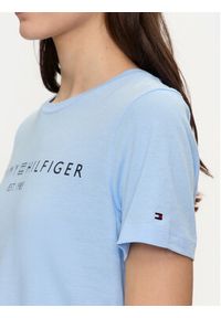 TOMMY HILFIGER - Tommy Hilfiger T-Shirt Logo WW0WW40276 Niebieski Regular Fit. Kolor: niebieski. Materiał: bawełna #4