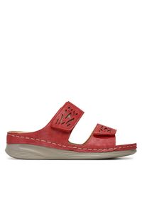 Clara Barson Klapki WYL05010-11 Czerwony. Kolor: czerwony. Materiał: syntetyk, materiał #1