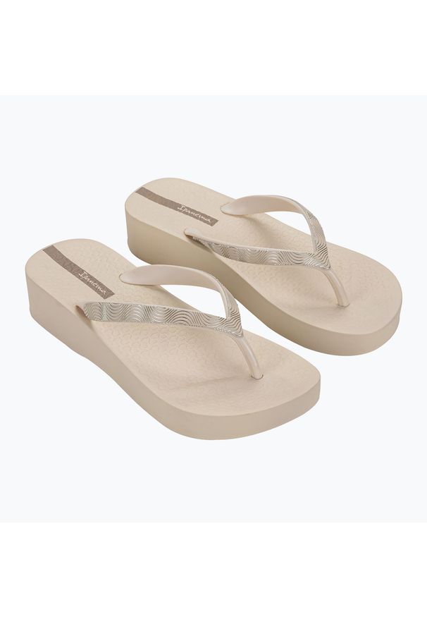 Japonki damskie Ipanema Mesh X Plat. Kolor: beżowy. Materiał: mesh