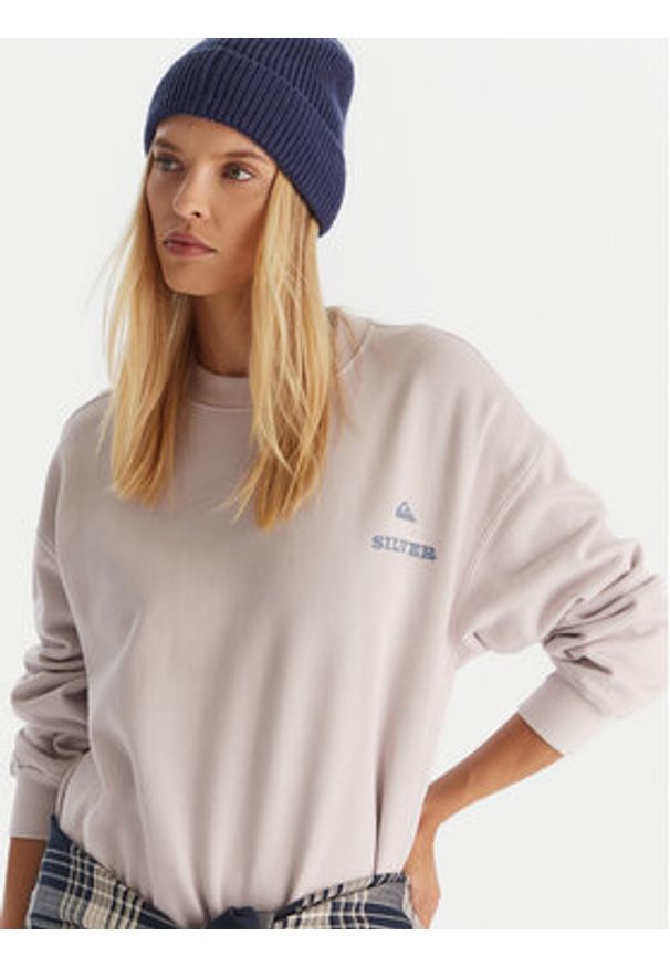 Quiksilver Bluza EQWFT03188 Fioletowy Oversize. Kolor: fioletowy. Materiał: bawełna