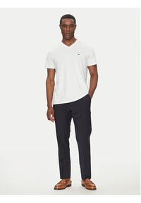 Lacoste T-Shirt TH6710 Biały Regular Fit. Kolor: biały. Materiał: bawełna