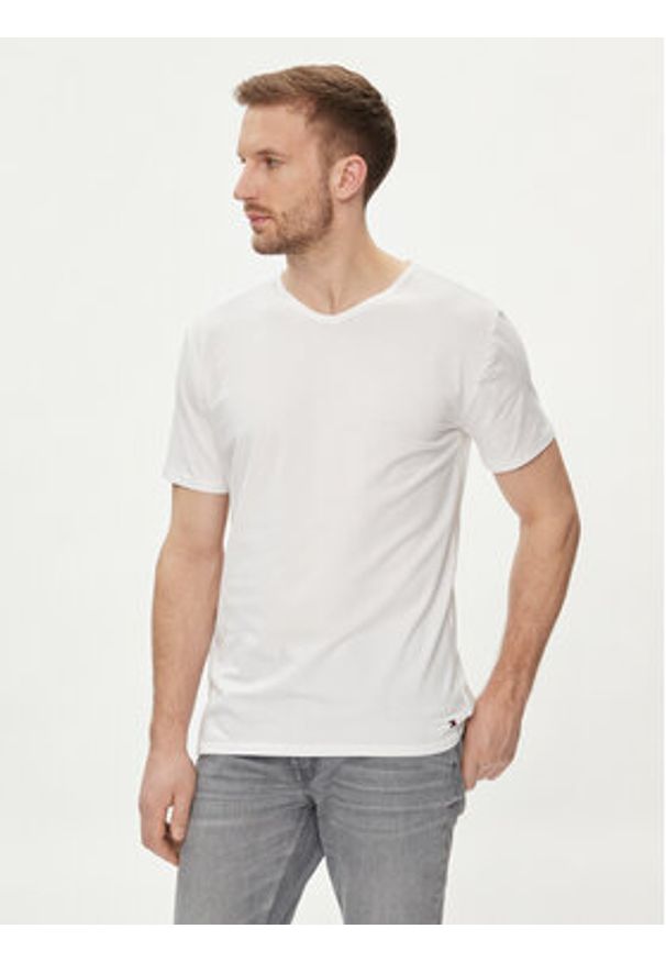 TOMMY HILFIGER - Tommy Hilfiger Komplet 3 t-shirtów UM0UM03137 Biały Regular Fit. Kolor: biały. Materiał: bawełna