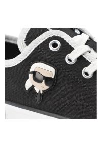 Czarne Trampki Karl Lagerfeld Buty Sportowe Premium. Okazja: na co dzień. Zapięcie: sznurówki. Kolor: czarny. Materiał: guma. Styl: sportowy #3