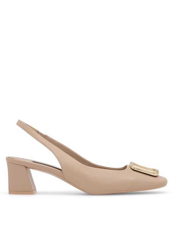 Gino Rossi - GINO ROSSI Czółenka ALAYA-SL2275-1A Beżowy. Kolor: beżowy. Materiał: skóra