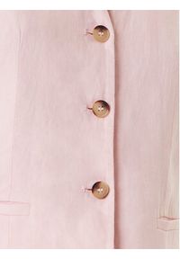United Colors of Benetton - United Colors Of Benetton Kamizelka 2AGHDJ00G Różowy Slim Fit. Kolor: różowy. Materiał: len #4