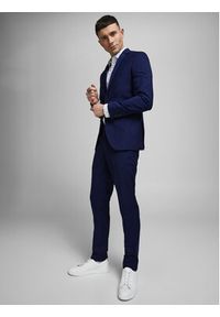 Jack & Jones Garnitur Franco 12181339 Granatowy Super Slim Fit. Kolor: niebieski. Materiał: syntetyk #3