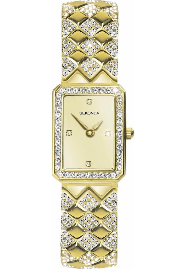 Zegarek Sekonda Zegarek damski Sekonda 40513 CYRKONIE złoty. Kolor: złoty