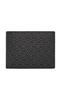 Calvin Klein Portfel męski Ck Must Mono Comp Trifold W Coin LV04D1040G Czarny. Kolor: czarny. Materiał: skóra
