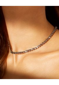 AMINA MUADDI - Naszyjnik z kryształami. Materiał: metalowe. Kolor: czarny. Kamień szlachetny: kryształ #8