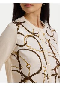Lauren Ralph Lauren - LAUREN RALPH LAUREN Kardigan 200963632001 Beżowy Regular Fit. Kolor: beżowy. Materiał: bawełna #5
