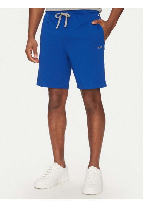 BOSS Szorty sportowe Mix&Match 50515314 Niebieski Regular Fit. Kolor: niebieski. Materiał: bawełna. Styl: sportowy