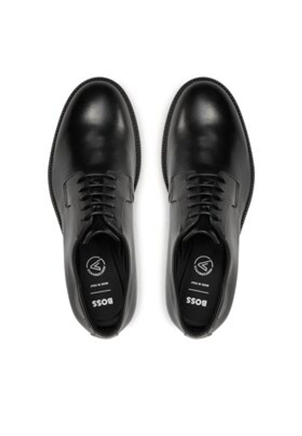 BOSS - Boss Półbuty Dressletic Derb Bo 50513353 Czarny. Kolor: czarny. Materiał: skóra