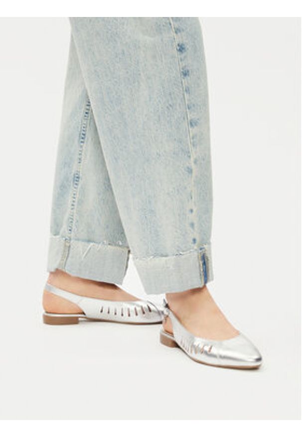 Lasocki Baleriny RST-KOLETTA-15 Srebrny. Kolor: srebrny. Materiał: skóra