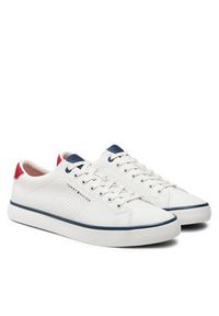 TOMMY HILFIGER - Tommy Hilfiger Sneakersy Th Hi Vulc Low Core Seasonal FM0FM05110 Écru. Materiał: materiał #5