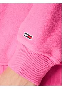 Tommy Jeans Polar Signature DW0DW14358 Różowy Oversize. Kolor: różowy. Materiał: syntetyk