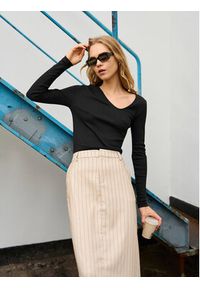 Kaffe Spódnica midi Agathe 10508753 Beżowy Regular Fit. Kolor: beżowy. Materiał: syntetyk #3