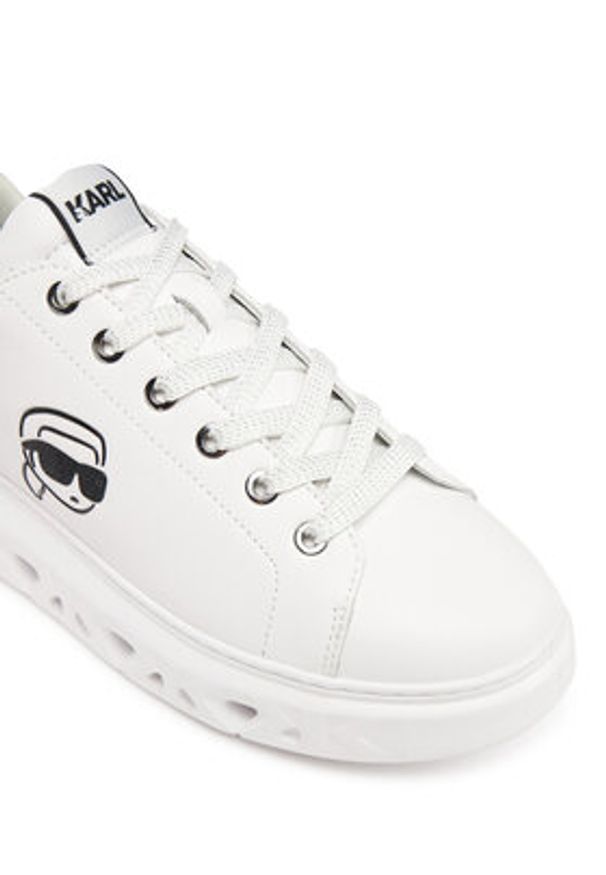 Karl Lagerfeld - KARL LAGERFELD Sneakersy KL64525 Biały. Kolor: biały. Materiał: skóra