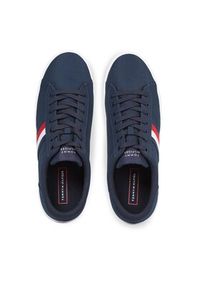 TOMMY HILFIGER - Tommy Hilfiger Tenisówki Iconic Vulc Stripes Mesh FM0FM05072 Granatowy. Kolor: niebieski. Materiał: materiał #3