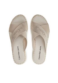 Calvin Klein Jeans Espadryle Sporty Wedge Rope Sandal Mr YW0YW01364 Beżowy. Kolor: beżowy. Materiał: materiał. Styl: sportowy #3