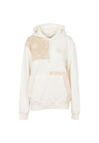 Puma Damska Bluza Kapuśnik Biała/Różowa. Typ kołnierza: kaptur. Kolor: różowy. Materiał: poliester, bawełna #1