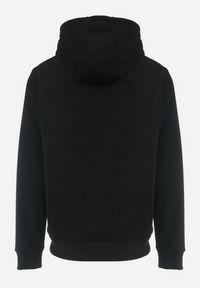 Born2be - Czarna Dzianinowa Bluza z Kapturem Nisrat. Typ kołnierza: kaptur. Kolor: czarny. Materiał: dzianina. Wzór: aplikacja, nadruk