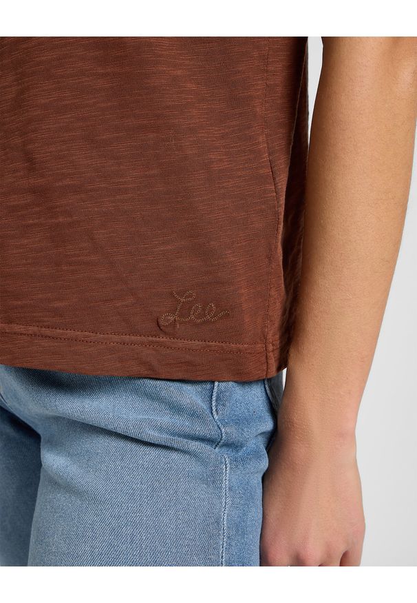 Lee - DAMSKA KOSZULKA LEE PERFECT TEE LUXE BROWN 112370965