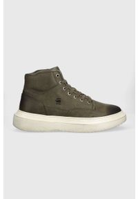 G-Star RAW - G-Star Raw sneakersy DEXTER MID NUB kolor zielony 2242048701.OLV. Zapięcie: sznurówki. Kolor: zielony. Materiał: guma #1