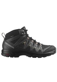 salomon - Buty trekkingowe męskie Salomon X Braze Mid Gtx. Zapięcie: sznurówki. Kolor: czarny. Materiał: materiał, tkanina, syntetyk, guma. Szerokość cholewki: normalna