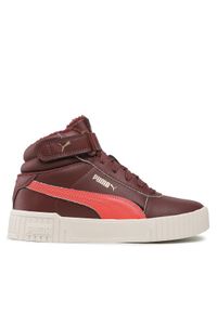 Puma Sneakersy Carina 2.0 Mid Wtr Jr 387380 02 Bordowy. Kolor: czerwony. Materiał: skóra
