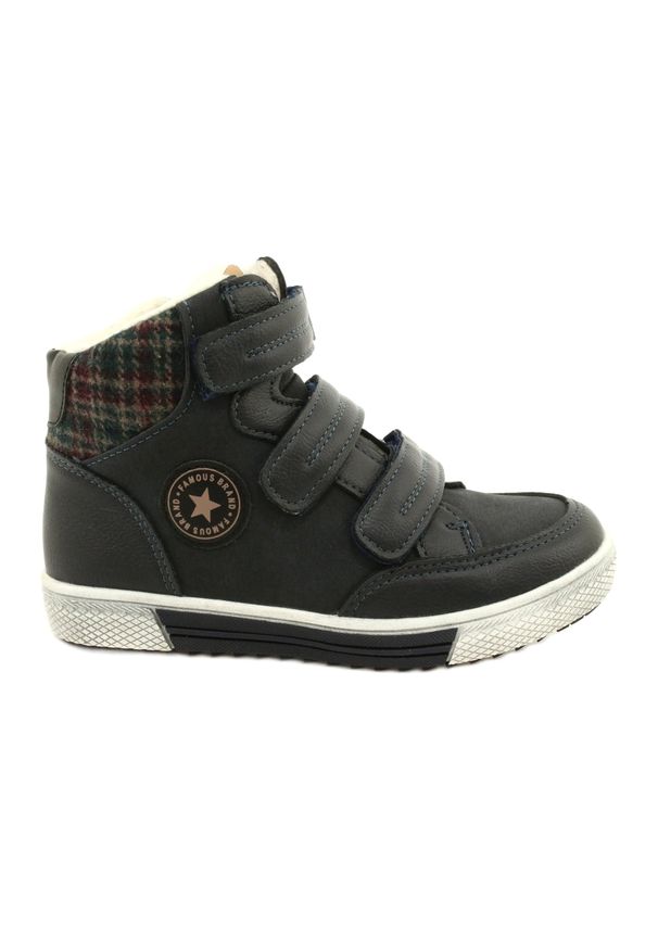 American Club Wysokie Buty Sportowe Z Futerkiem American GC19/21 Granatowe. Kolor: niebieski. Materiał: futro