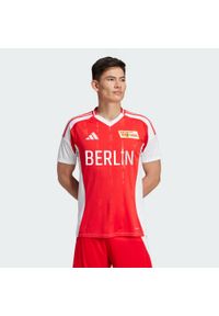 Adidas - Koszulka 1. FC Union Berlin 24/25 Home. Kolor: biały, różowy, czerwony, wielokolorowy. Materiał: materiał #1