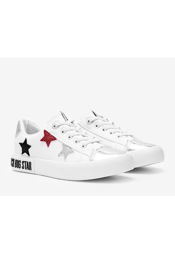 Big-Star - Big Star sneakersy niskie dziecięce Light białe. Kolor: biały. Wzór: aplikacja, kolorowy. Styl: elegancki