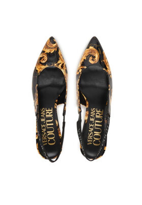 Versace Jeans Couture Szpilki 80VA3S52 ZS366 G89 Czarny. Kolor: czarny. Materiał: skóra. Obcas: na szpilce