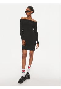 Tommy Jeans Sukienka dzianinowa DW0DW17526 Czarny Slim Fit. Kolor: czarny. Materiał: syntetyk #5