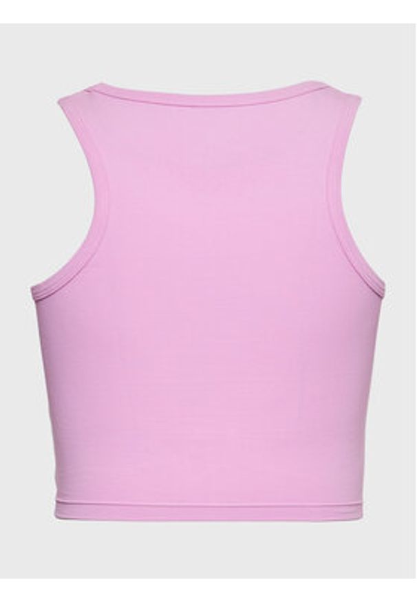 Deha Top A00190 Różowy Slim Fit. Kolor: różowy. Materiał: bawełna