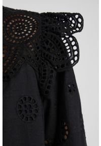 Answear Lab bluzka bawełniana damska kolor czarny gładka. Kolor: czarny. Materiał: bawełna. Długość rękawa: długi rękaw. Długość: długie. Wzór: gładki. Styl: wakacyjny