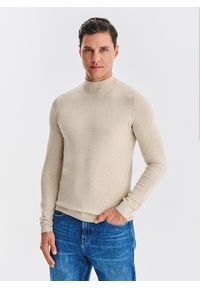 Pako Lorente - PAKO LORENTE – Beżowy półgolf męski. Okazja: na co dzień. Kolor: szary, beżowy, czarny. Materiał: poliester, wiskoza. Sezon: jesień. Styl: casual #3