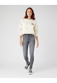 Wrangler - WRANGLER HIGH RISE SKINNY DAMSKIE SPODNIE JEANSOWE VINTAGE GREY W27HDH41N. Styl: vintage