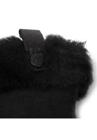 Ugg Rękawiczki Damskie W Shorty W Leather Trim 17367 Czarny. Kolor: czarny. Materiał: zamsz, skóra