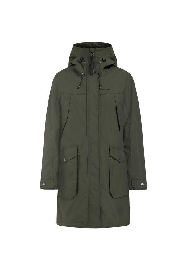 Kurtka damska Didriksons Thelma. Kolor: zielony. Sport: turystyka piesza