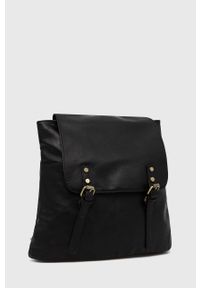 Answear Lab Plecak damski kolor czarny duży gładki. Kolor: czarny. Wzór: gładki. Styl: wakacyjny #5