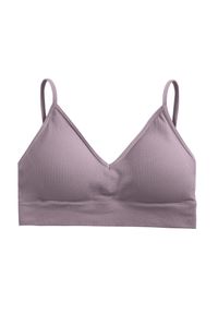 Intica - Braletka prążkowana elastyczna na co dzień Fatlinda. Kolor: brązowy. Materiał: prążkowany. Wzór: prążki #1