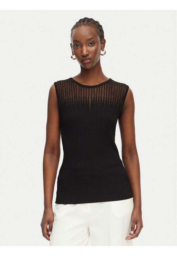 Rinascimento Top CFM0012239003 Czarny Slim Fit. Kolor: czarny. Materiał: syntetyk