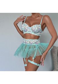 Intica - Komplet bielizny z delikatnymi zdobieniami na każdą okazję Idalina. Kolor: wielokolorowy. Materiał: materiał. Wzór: aplikacja #6