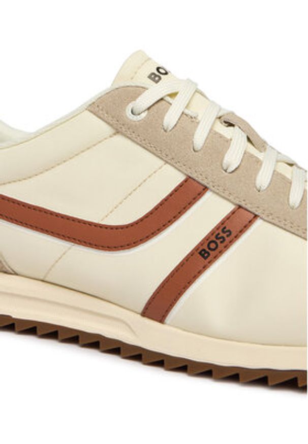 BOSS Sneakersy Zayn 50562818 Beżowy. Kolor: beżowy. Materiał: materiał
