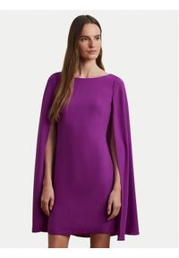 Lauren Ralph Lauren - LAUREN RALPH LAUREN Sukienka koktajlowa 2,53855E+11 Fioletowy Slim Fit. Kolor: fioletowy. Materiał: syntetyk. Styl: wizytowy