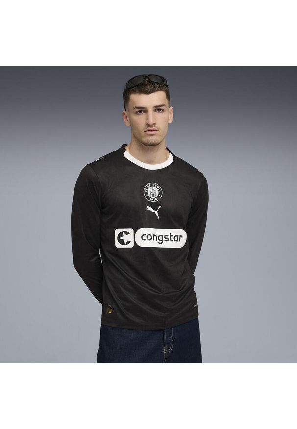 Puma - Męska trzecia koszulka FC St. Pauli 25/26 z długim rękawem PUMA Black White. Kolor: czarny, biały, wielokolorowy. Długość rękawa: długi rękaw. Długość: długie. Sport: piłka nożna
