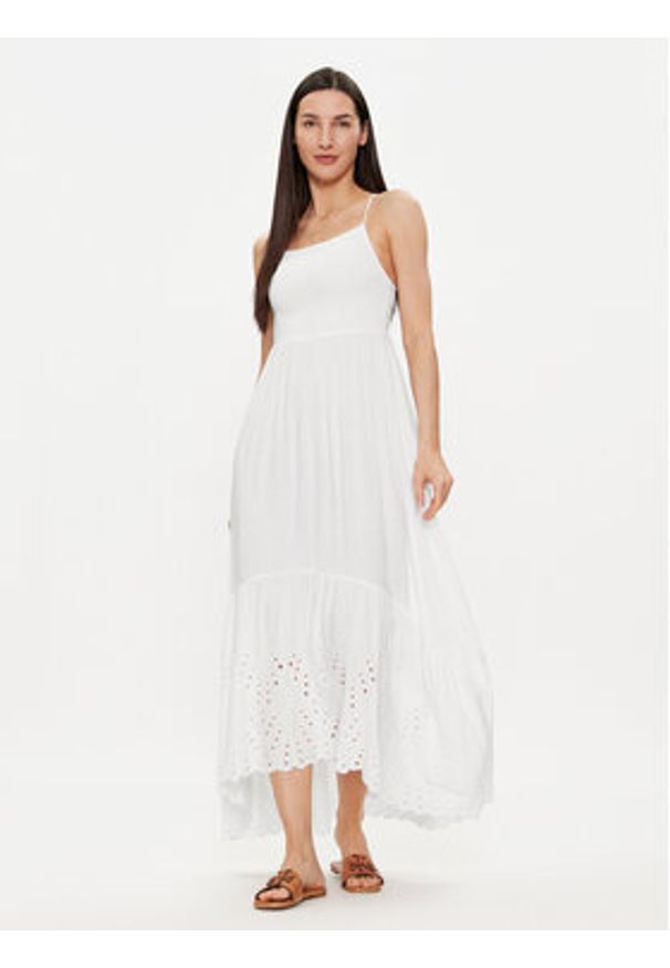 Maaji Sukienka codzienna 2123CLD003 Biały Regular Fit. Okazja: na co dzień. Kolor: biały. Materiał: wiskoza. Typ sukienki: proste. Styl: casual